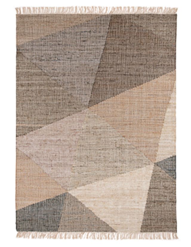 Tapis VINCENT , géométrique naturel gris taupe