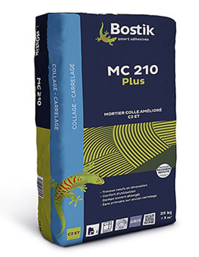 Mortier-colle Bostik MC210 PLUS, pour sols Accessoire Carrelage, pour carrelage, 25.00 kg