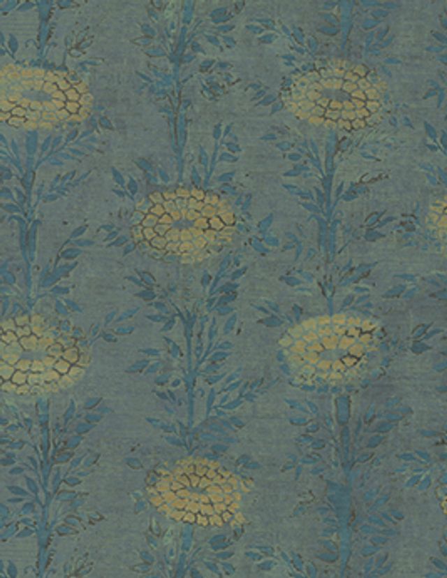 Papier peint CANDICE Coordonné, Intissé décor Floral / Végétal, vert