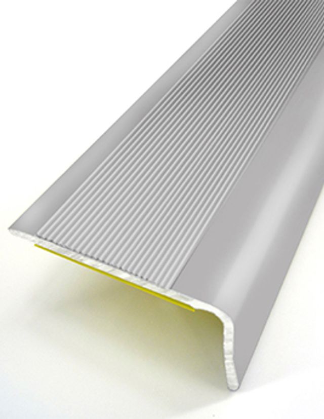 Nez de marche 3M Aluminium à coller, ALU NAT, l 3.60x L. 300.00 cm