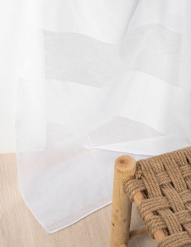Panneau japonais sur-mesure à partir du voilage EVA BLANC, , Uni/faux uni, Blanc