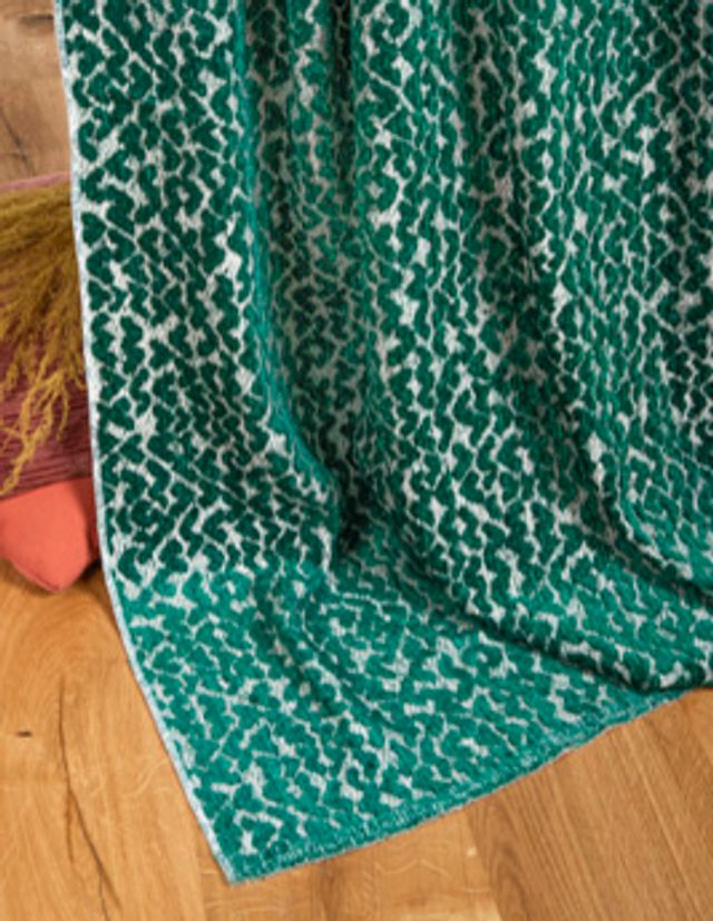 Rideau sur-mesure à partir du tissu JOYCE Opacifiant, , Graphique, VERT
