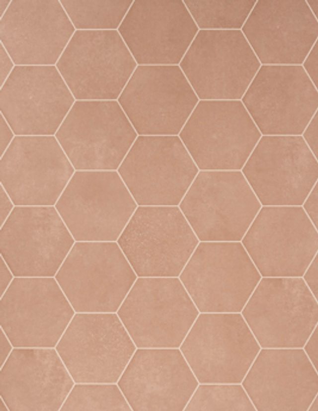 Sol vinyle rouleau MOONLIGHT , Carrelage terracotta clair, rouleau 4.00 m