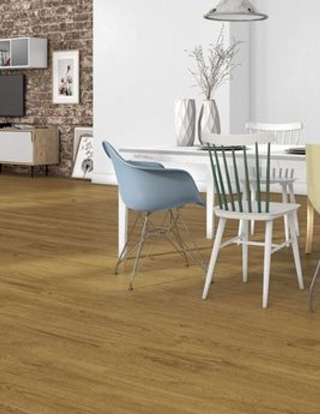 Parquet contrecollé LOFT WOOD 190 CHENE COURANT, chêne marron moyen, verni, larg. 19.00 cm