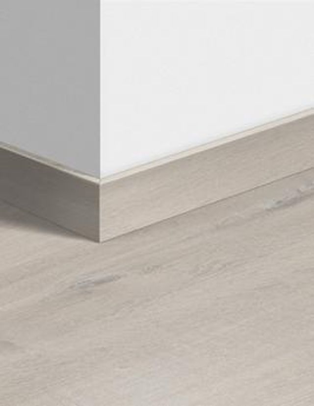 Plinthe  Quick Step, PVC, décor Bois coton blanc, h.5.80 x L. 240.00 cm