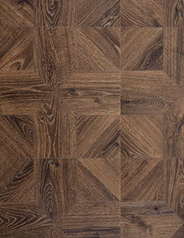 Sol stratifié IMPRESSIVE PATTERNS Quick Step, aspect Bois marqueterie brun, dalle 39.60 x 120.00 cm