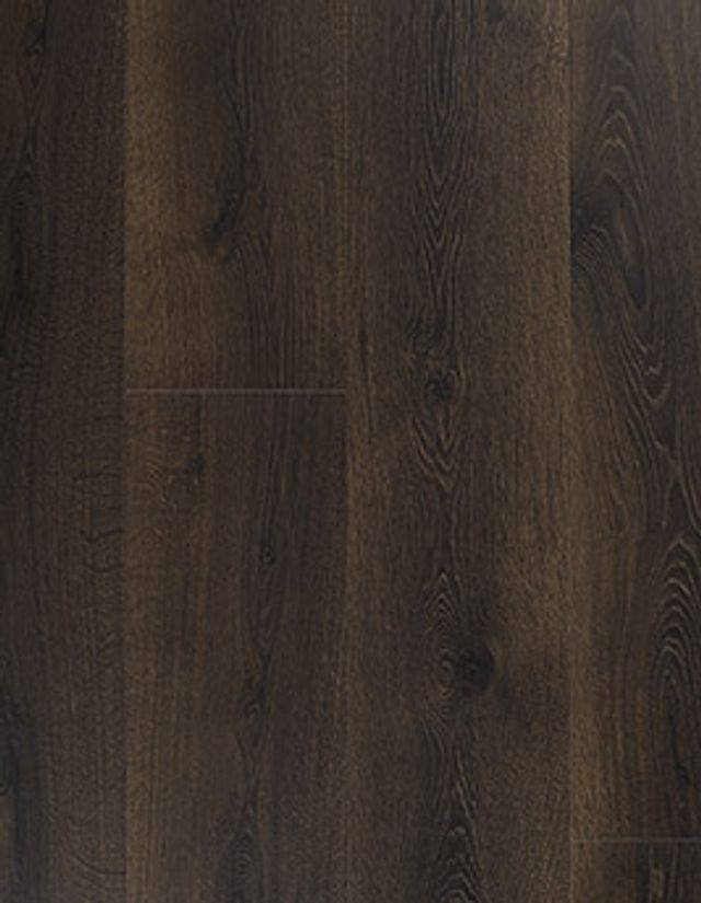 Sol stratifié MAJESTIC Quick Step, aspect Bois chêne désert marron foncé brossé, lame 24.00 x 205.00 cm